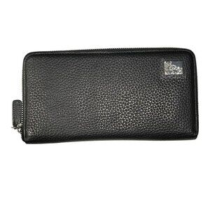 Versace Zip Around Black Leather Wallet Like New